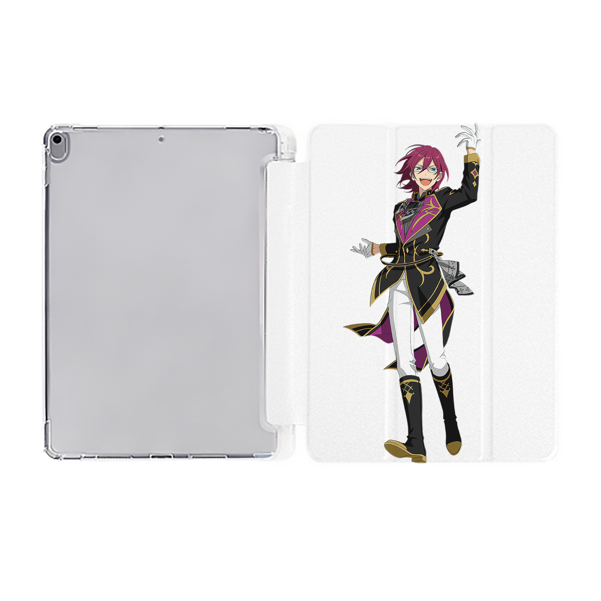 （画像用） あんさんぶるスターズ! Ensemble Stars IPad ケース ペン収納付き 三つ折りスタンド PUレザー×シリコン 対応機種9.5/10.5/10.9インチ